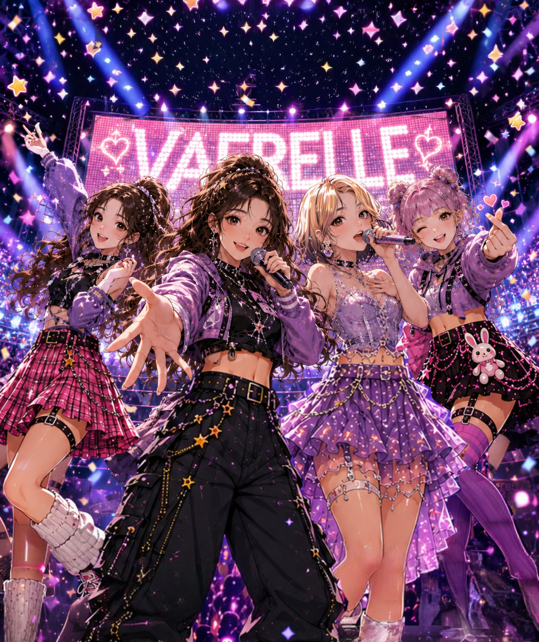 Vaerelle performing on stage together
